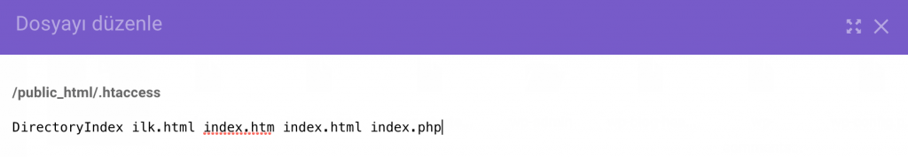 .htaccess - index.php değiştirme kodu