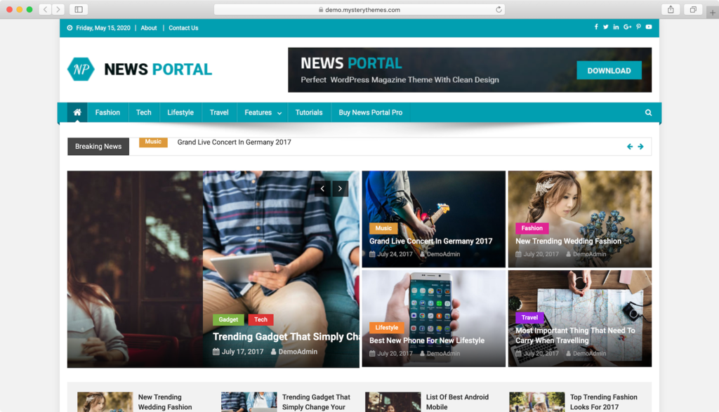 News Portal WordPress teması