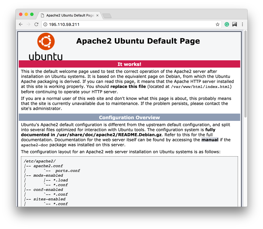 Apache2 Default Sayfası