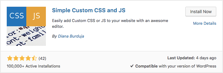 Simple Custom CSS and JS eklentisiyle WordPress Özel CSS Ekleme