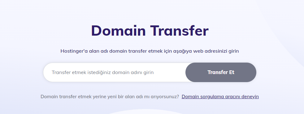 Hostinger Domain Transferi