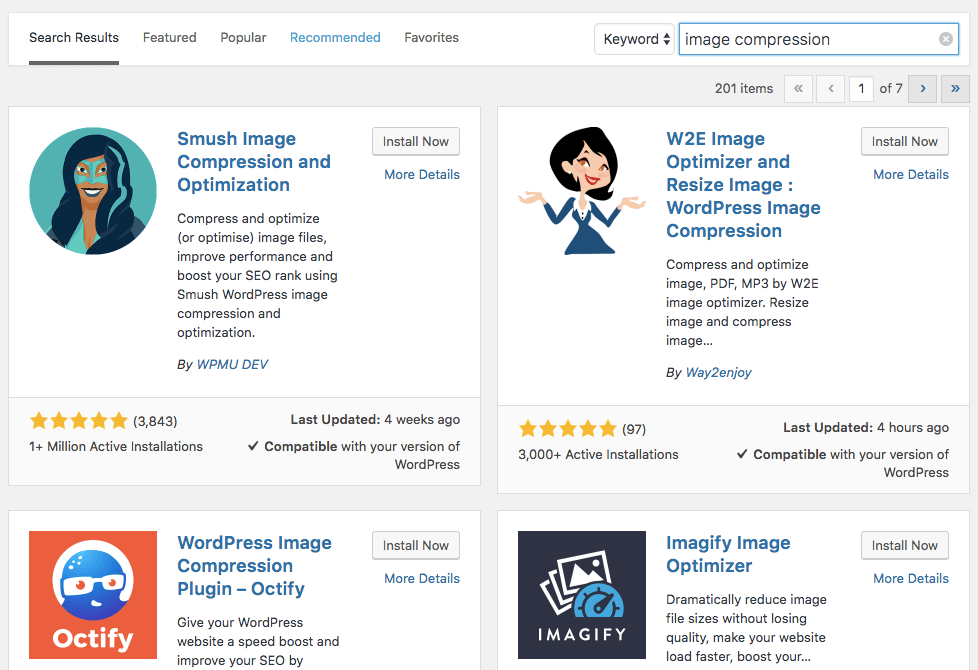 Wordpress resim sıkıştırma eklentileri