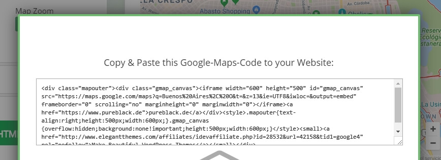 Google Maps embed kodu örneği