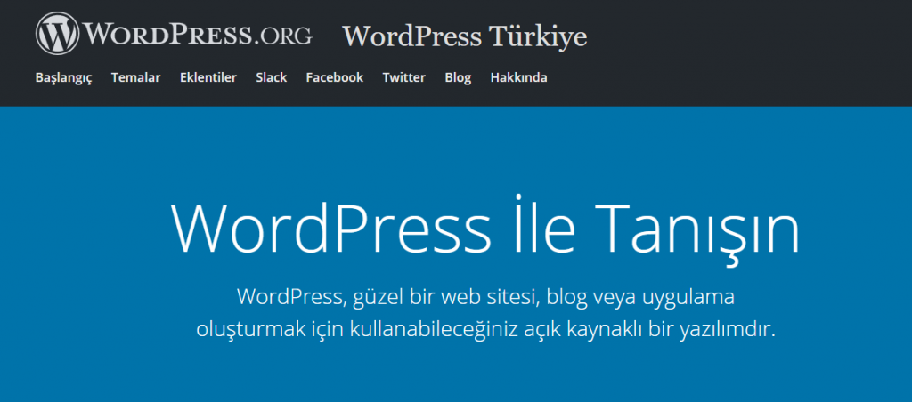 WordPress.org Ana Sayfası
