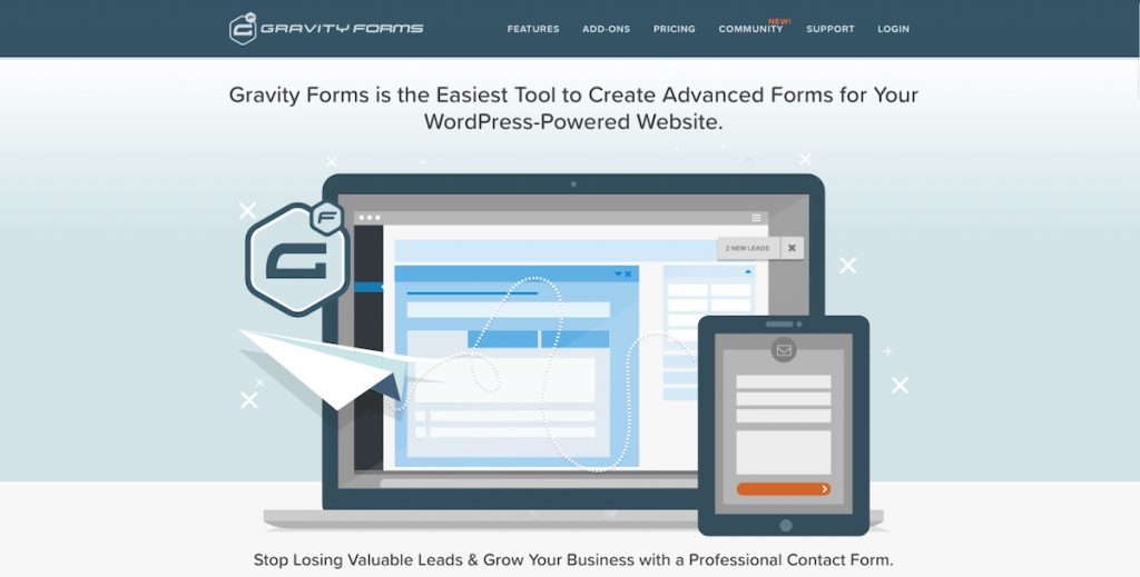Gravity WordPress İletişim Formu Eklentisi 