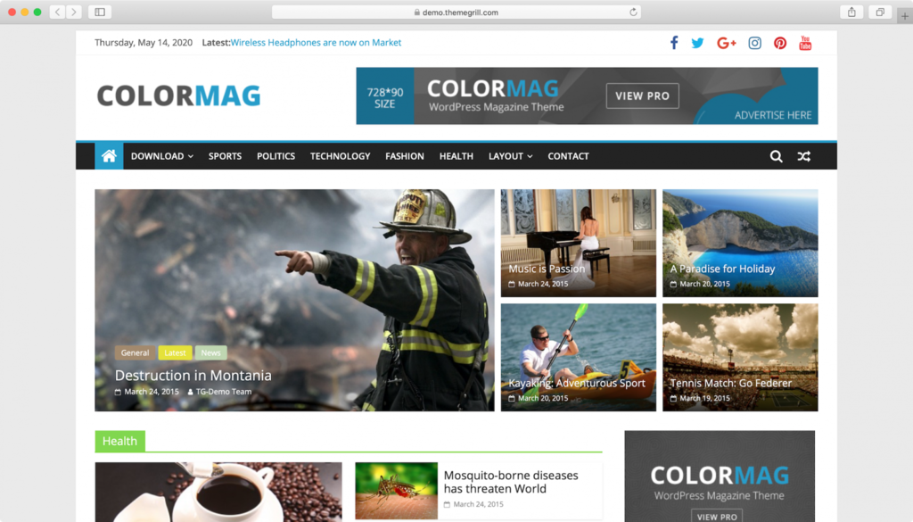 Colormag WordPress teması