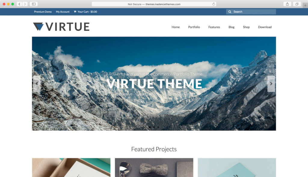 Virtue WordPress teması