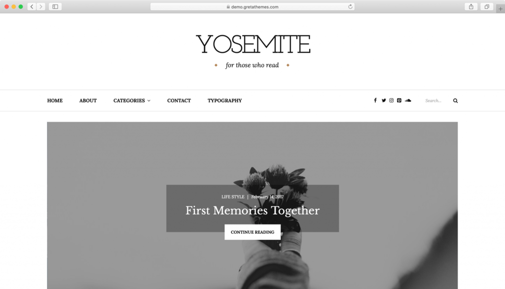 Yosemite WordPress teması